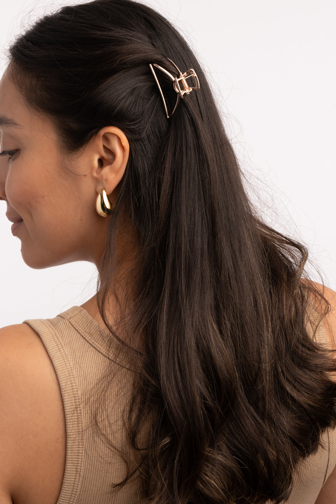 Small Mighty Moon Hair Claw Clip Set - Silver