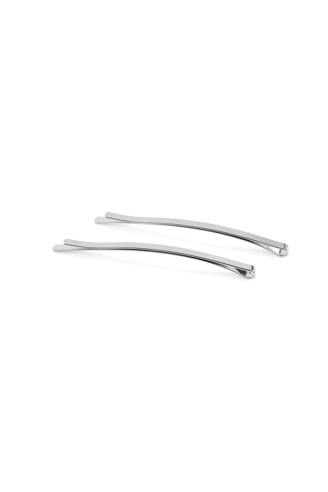 METAL BOBBY PINS HAIR CLIPS SET IN SILVER