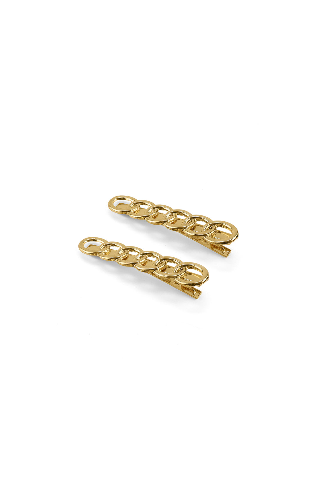 Chain Link Barrette Hair Clip - Gold