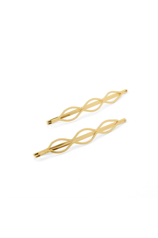 INFINITY GEOMETRIC HAIR CLIP IN GOLD