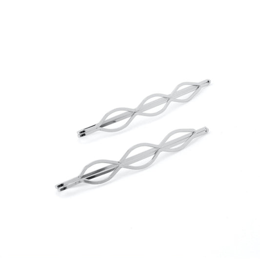 INFINITY GEOMETRIC HAIR CLIP IN SILVER