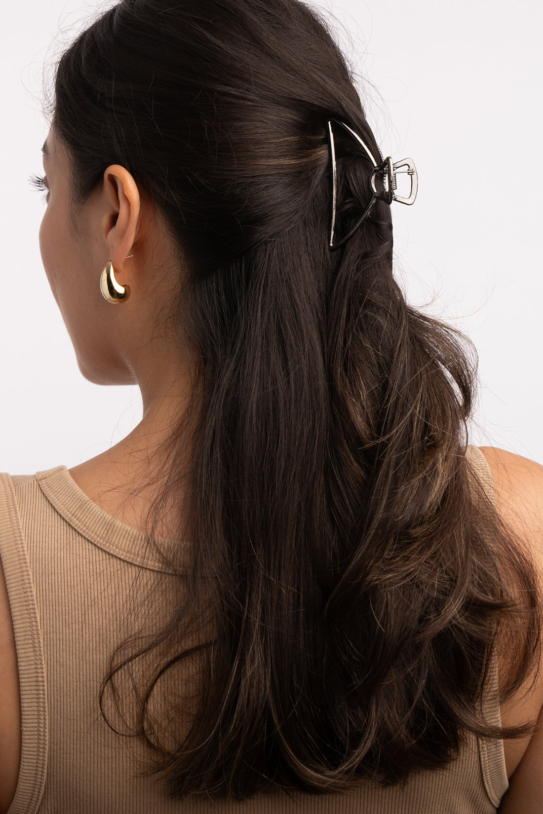 MIGHTY MOON METAL HAIR CLAW CLIP IN BLACK