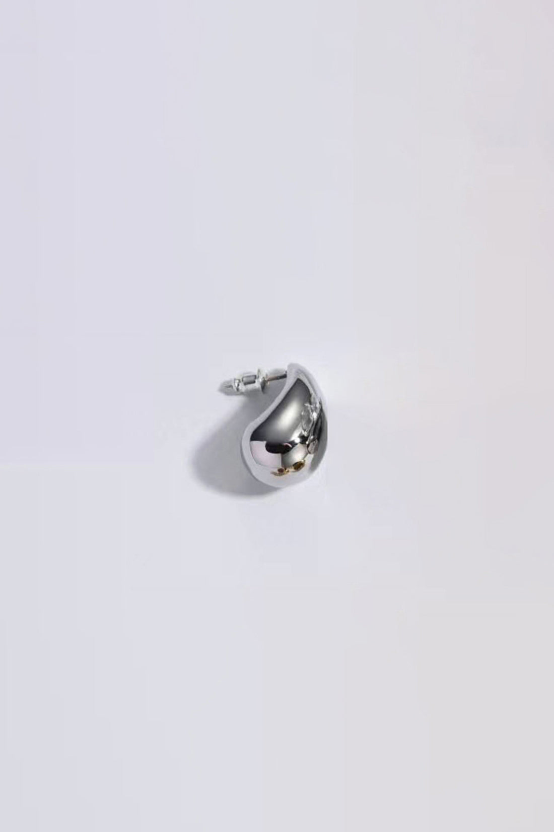 PLATINUM DROP HOOP EARRINGS