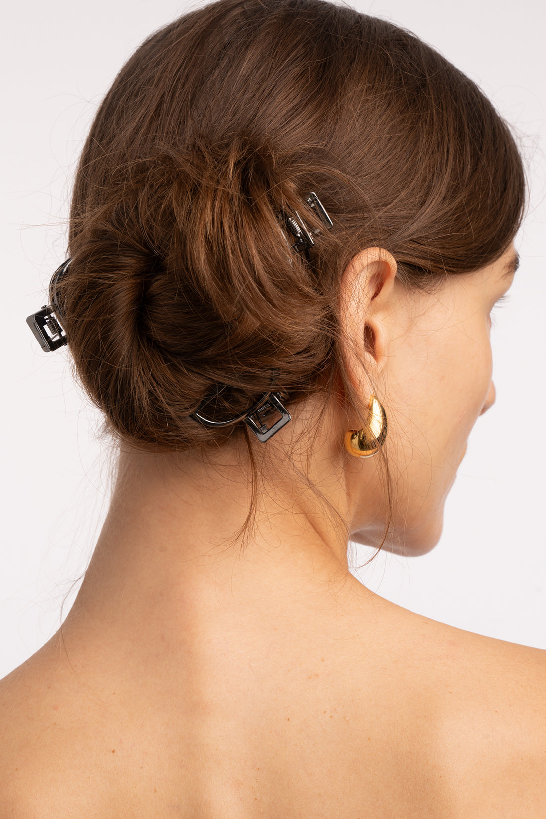 MINI METAL HAIR CLAW CLIP IN BLACK