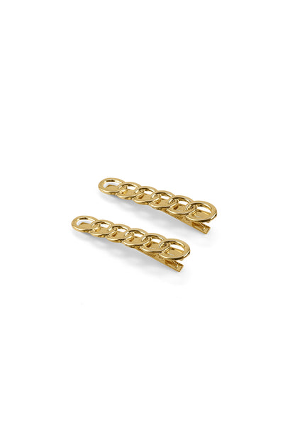 Chain Link Barrette Hair Clip - Gold