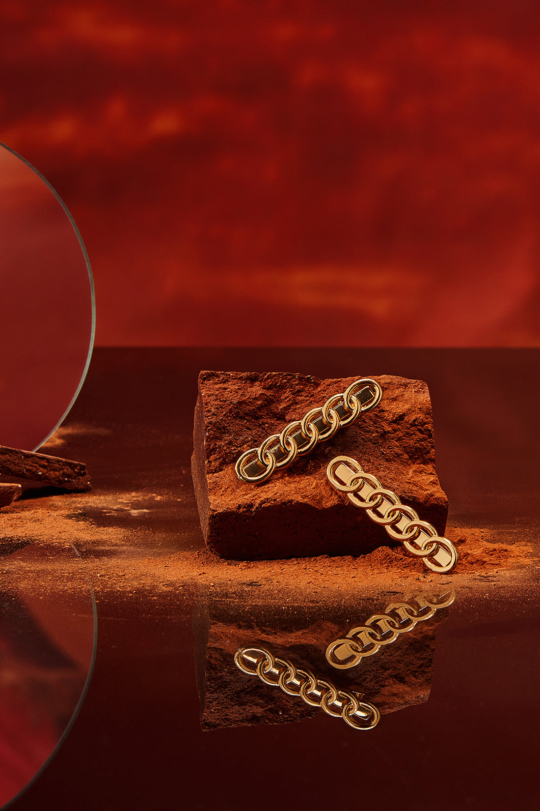 Chain Link Barrette Hair Clip - Gold