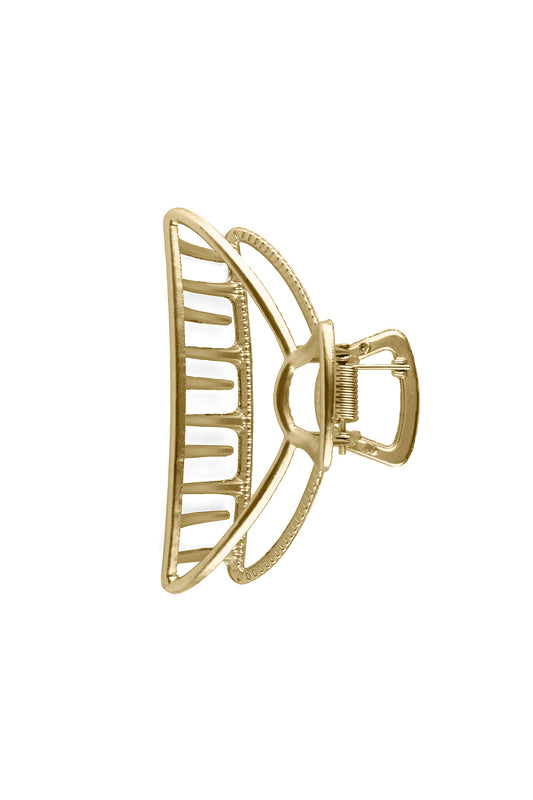 Large Metal Hair Claw Clip Matte Gold