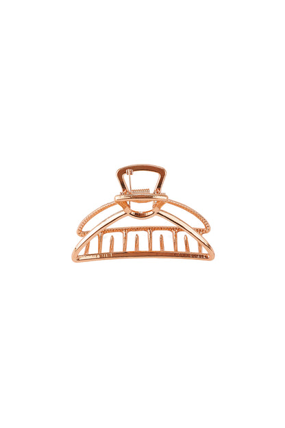 Medium Metal Hair Claw Clip Rose Gold