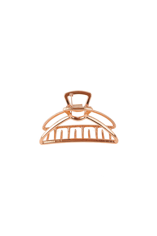 Medium Metal Hair Claw Clip Rose Gold