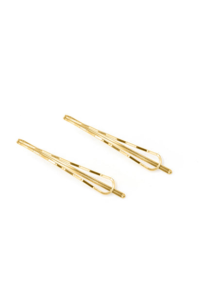 Minimalist Bobby Pins Hair Clips Set Gold