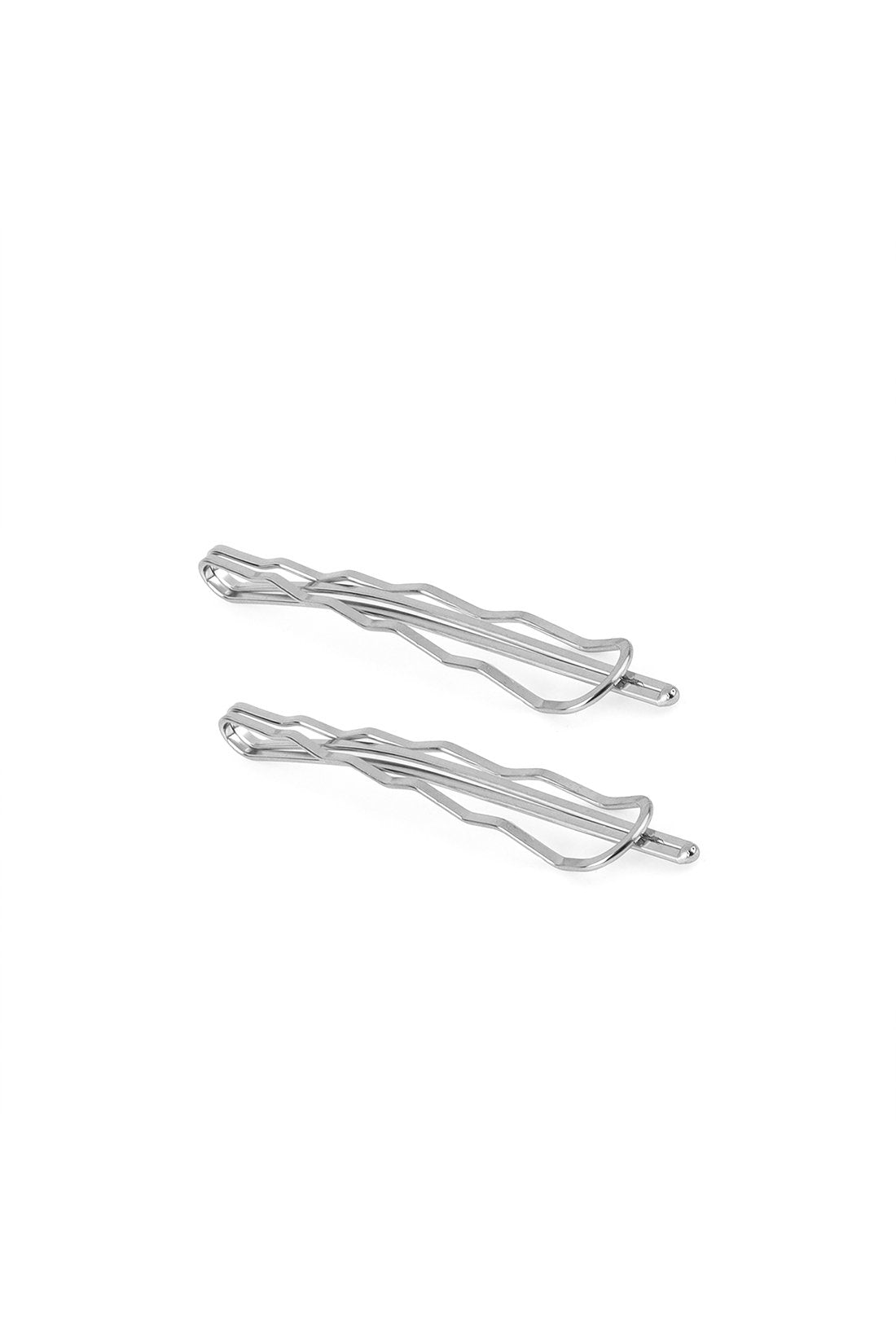 Minimalist Bobby Pins Hair Clips Set Silver