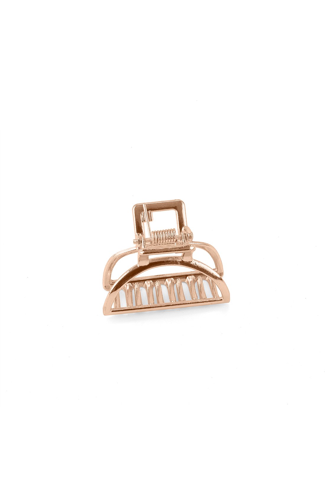 Small Metal Hair Claw Clip - Rose Gold