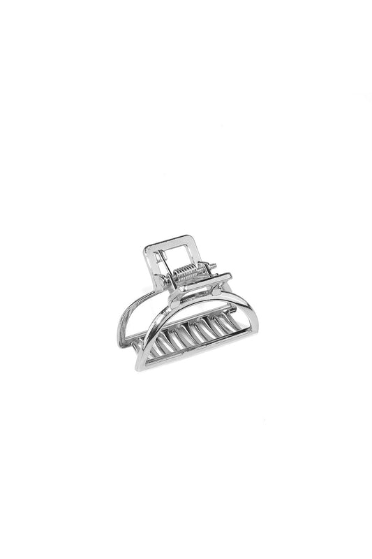 Small Metal Hair Claw Clip Silver