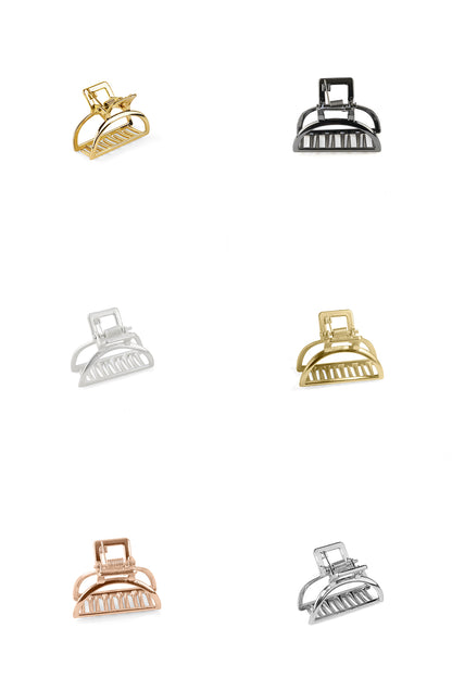 MINI METAL HAIR CLAW CLIP IN ROSE GOLD